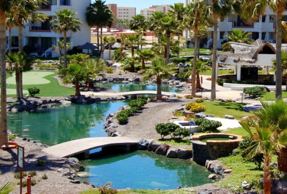 Casa Blanca Resort landscaped common area